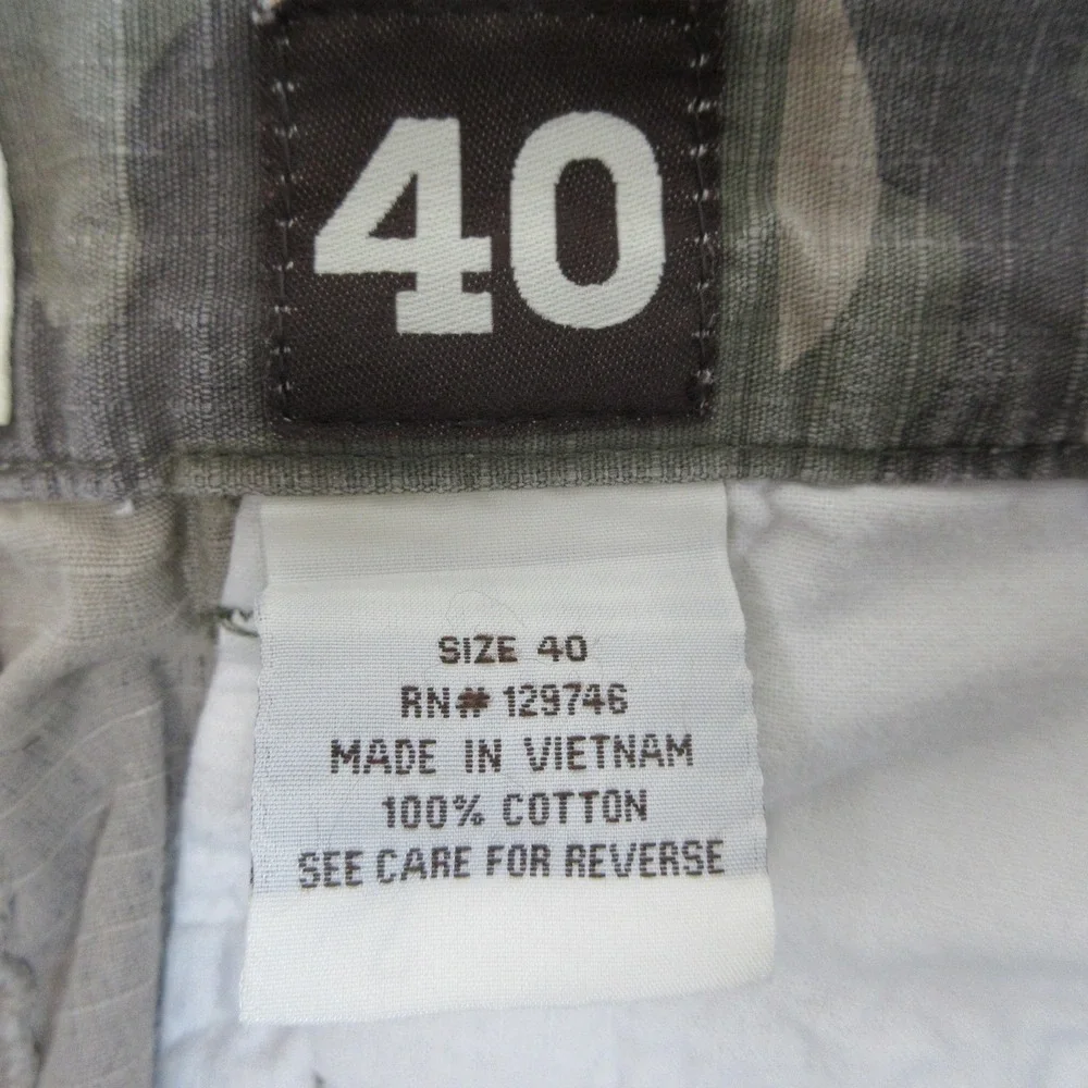 CE Schmidt Workwear Cargo Shorts Mens 40x11 Green Camo Cotton Ripstop Utility